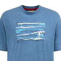 D555 - Waves Print Tee Blue