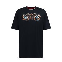 D555 - Tiger Eyes Print Tee Black
