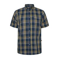 KAM - Check SS Cotton Shirt Teal