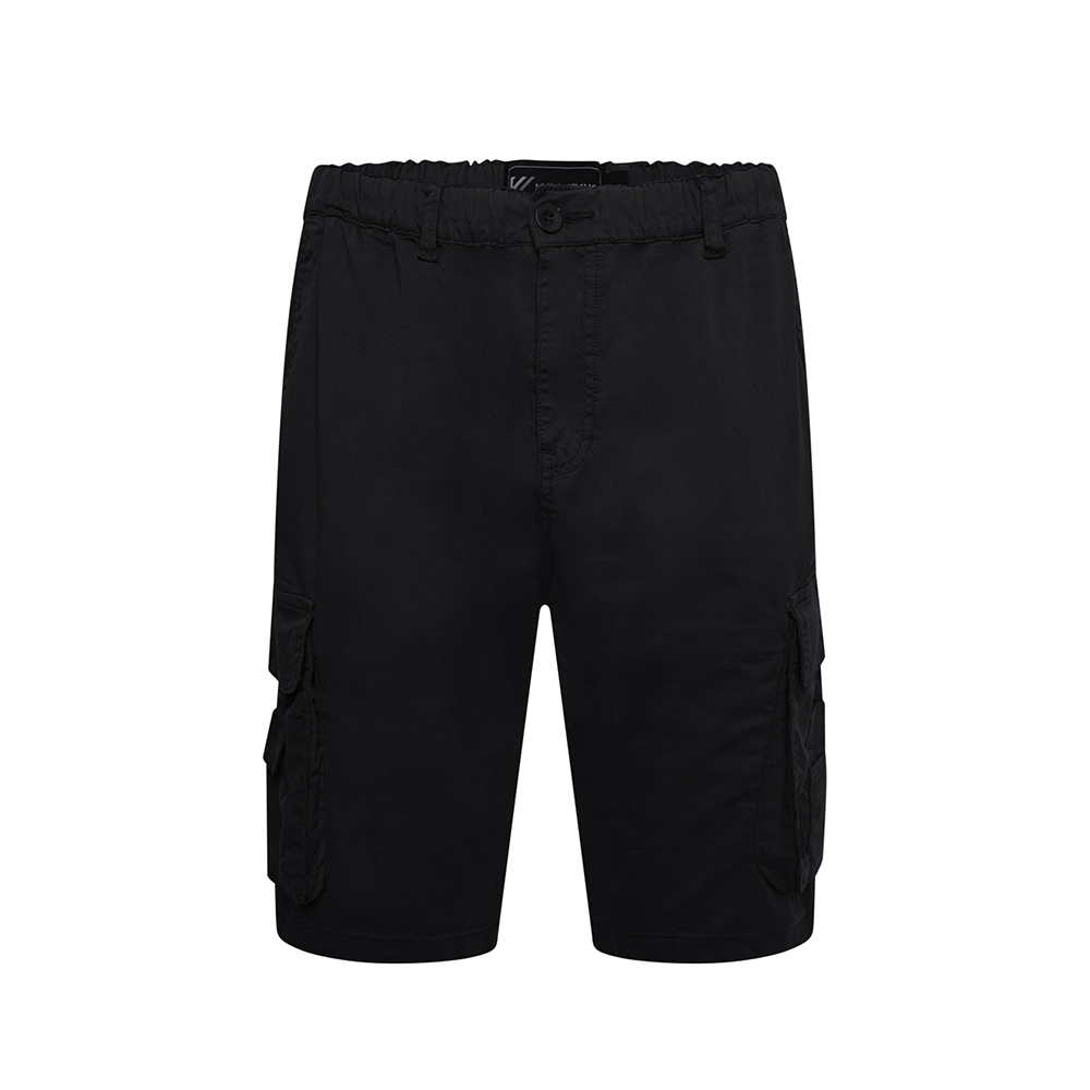 KAM - Elasticated Cargo Shorts Black