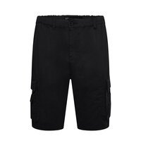 KAM - Elasticated Cargo Shorts Black