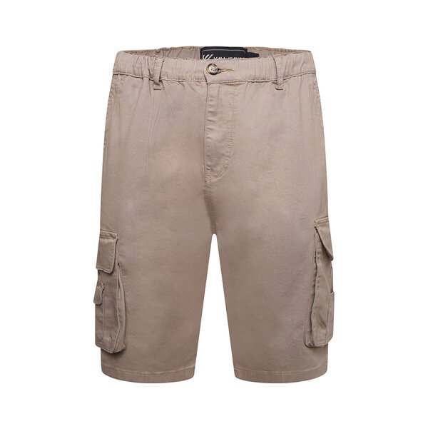 KAM - Elasticated Cargo Shorts Stone-shop-by-brands-Beggs Big Mens Clothing - Big Men's fashionable clothing and shoes