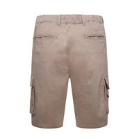 KAM - Elasticated Cargo Shorts Stone