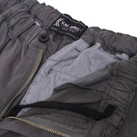 KAM - Elasticated Cargo Shorts Slate