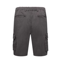 KAM - Elasticated Cargo Shorts Slate