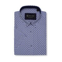KAM - Premium Geometric Pattern Cotton SS Shirt