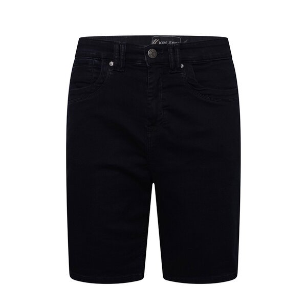 KAM - PEPE Stretch Denim Shorts Blue Black-shop-by-brands-Beggs Big Mens Clothing - Big Men's fashionable clothing and shoes