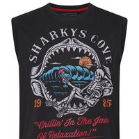 KAM - Sharkeys Cove Sleeveless Tee Black