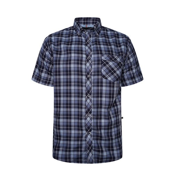 KAM - Classic Check Cotton SS Shirt -shop-by-brands-Beggs Big Mens Clothing - Big Men's fashionable clothing and shoes