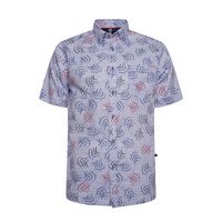 KAM - Leaf Pattern Cotton SS Shirt 