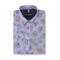 KAM - Leaf Pattern Cotton SS Shirt 