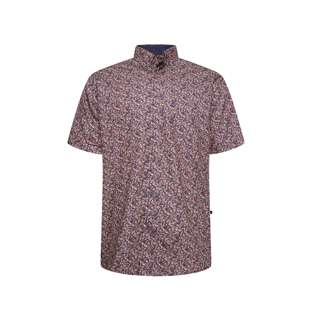 KAM - Mini Floral Pattern Premium Cotton SS Shirt
