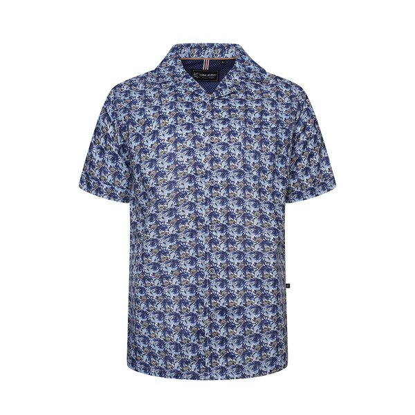 KAM - Hawaiian Revere Collar SS Shirt Blue-shop-by-brands-Beggs Big Mens Clothing - Big Men's fashionable clothing and shoes