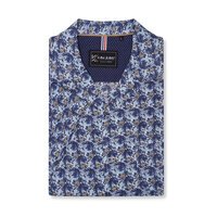 KAM - Hawaiian Revere Collar SS Shirt Blue