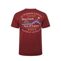 KAM - Bear Creek Tee With Reverse Print Red 