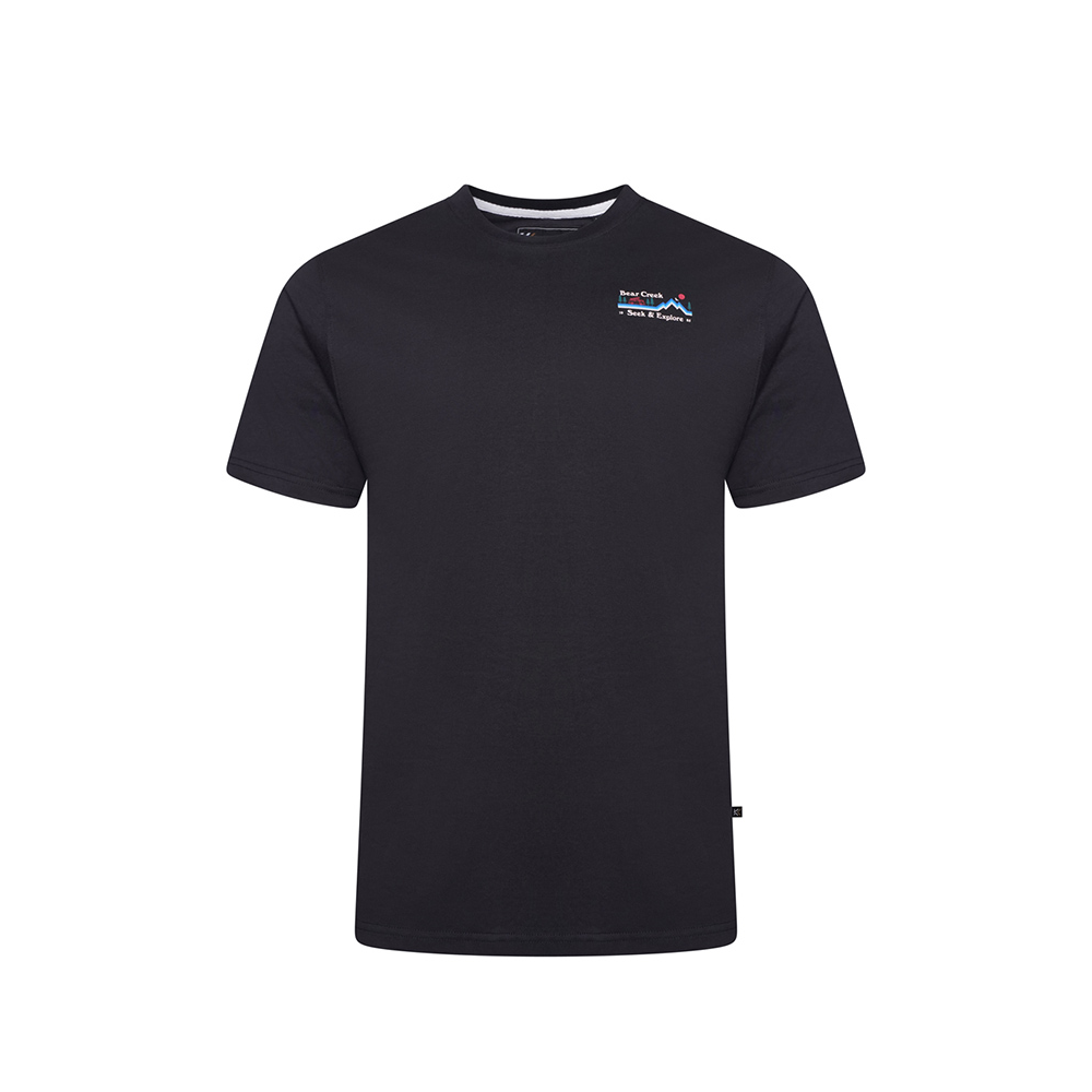 KAM - Bear Creek Tee With Reverse Print Black