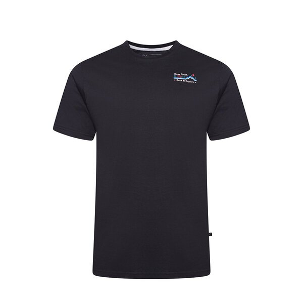KAM - Bear Creek Tee With Reverse Print Black-shop-by-brands-Beggs Big Mens Clothing - Big Men's fashionable clothing and shoes