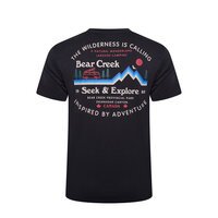 KAM - Bear Creek Tee With Reverse Print Black