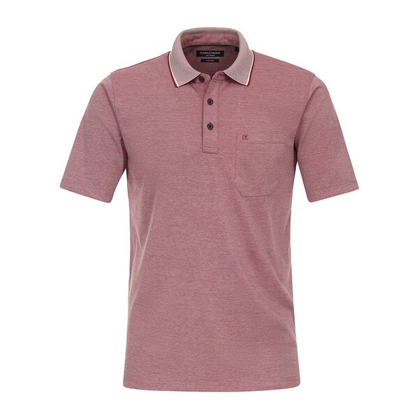CASA MODA - Cotton Mix Marle Weave Fashion Polo with Pocket Red-shop-by-brands-Beggs Big Mens Clothing - Big Men's fashionable clothing and shoes