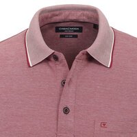 CASA MODA - Cotton Mix Marle Weave Fashion Polo with Pocket Red