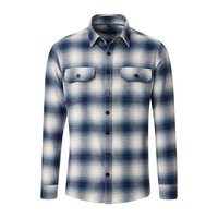 Casa Moda Check Over Shirt LS Blue