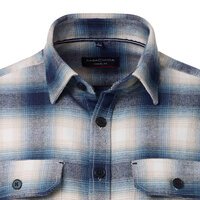 Casa Moda Check Over Shirt LS Blue