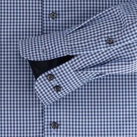 CASA MODA - Small Check Business Shirt Blue