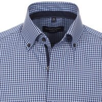CASA MODA - Small Check Business Shirt Blue
