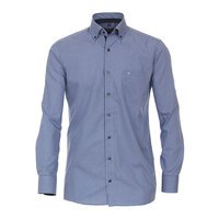 CASA MODA - Small Check Business Shirt Blue