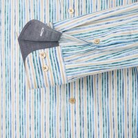 Casa Moda Stripe LS Shirt Petrol