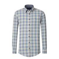 Casa Moda Gingham Check LS Shirt Petrol