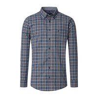 Casa Moda Small Check LS Shirt Blue