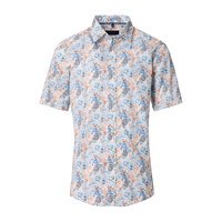 Casa Moda Paisley Pattern SS Shirt Blue