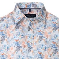 Casa Moda Paisley Pattern SS Shirt Blue
