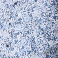 Casa Moda Floral SS Shirt Blue
