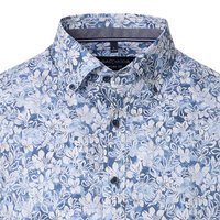 Casa Moda Floral SS Shirt Blue