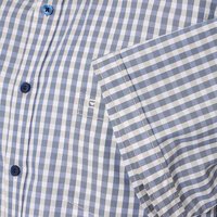 Casa Moda Gingham Check SS Shirt Grey