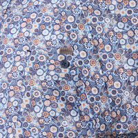 Casa Moda Multi Circle Pattern SS Shirt Blue