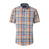 Casa Moda Orange Check SS Shirt