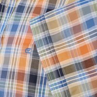 Casa Moda Orange Check SS Shirt