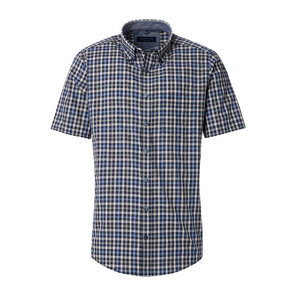 Casa Moda Gingham Check SS Shirt Green-shop-by-brands-Beggs Big Mens Clothing - Big Men's fashionable clothing and shoes