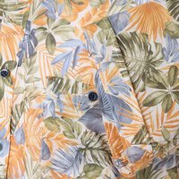 Casa Moda Floral Pattern SS Shirt Blue Orange
