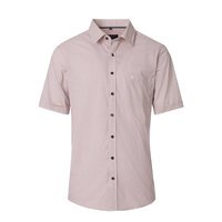 Casa Moda Small Abstract Pattern SS Shirt Garnet