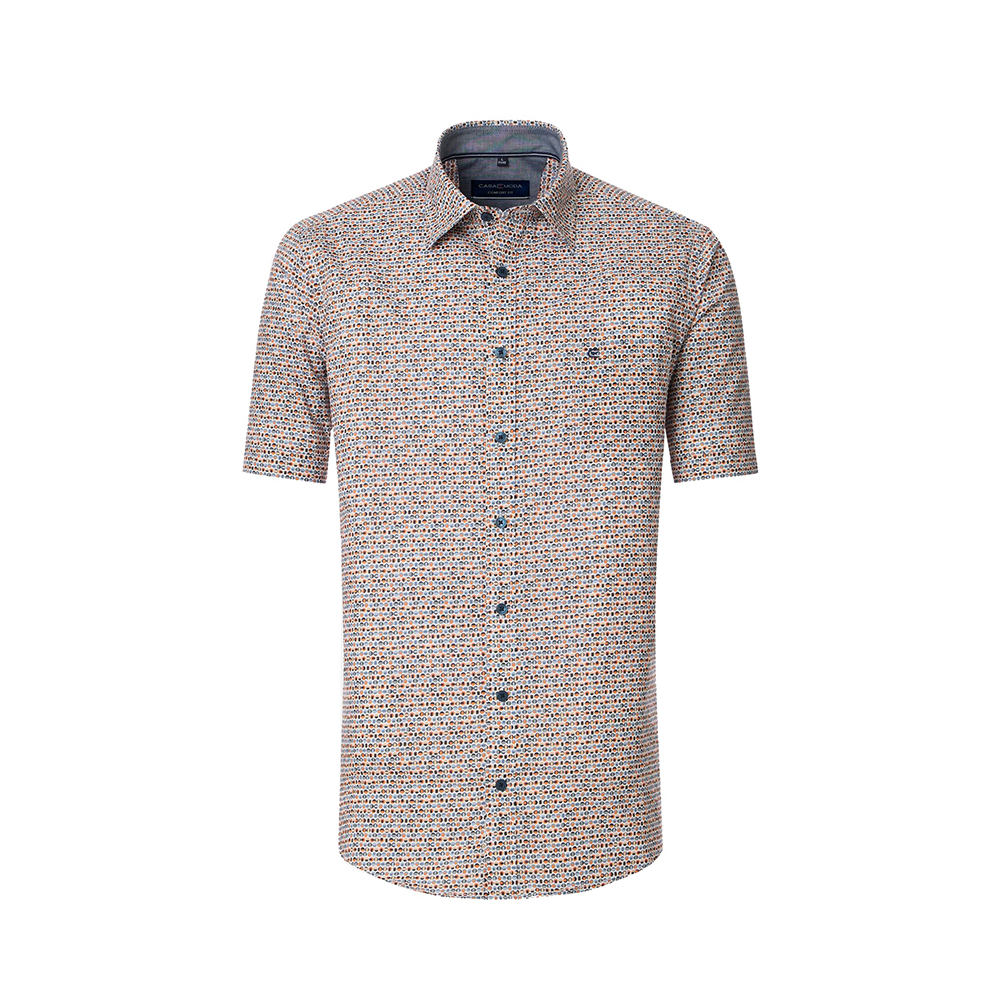 Casa Moda Orange Circle SS Shirt