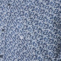 CASA MODA - Linen Mix Floral Pattern SS Shirt Navy