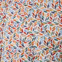 CASA MODA - Linen Mix Leaf Pattern SS Shirt Garnet