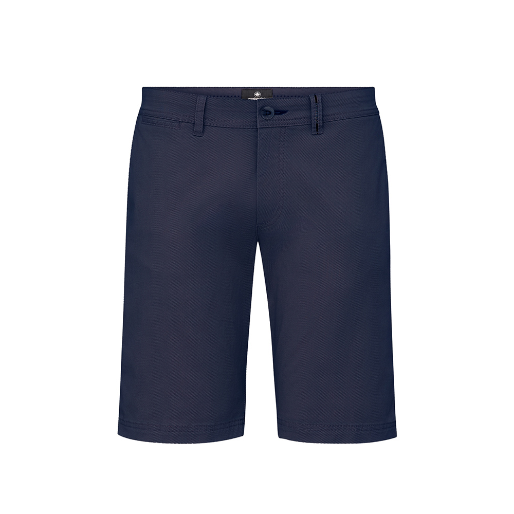 REDPOINT - Surrey Textured Stretch Cotton Short Navy