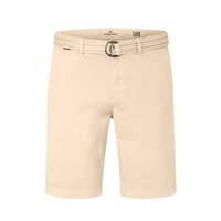 REDPOINT - Surrey Stretch Chino Short With Belt Beige