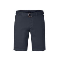 REDPOINT - Surrey Stretch Chino Short With Belt Navy