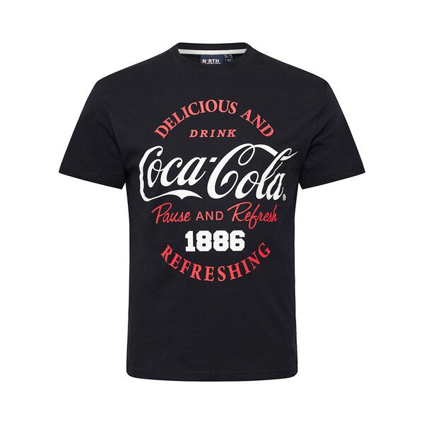 NORTH LATITUDE - Coca Cola Print Tee Black-shop-by-brands-Beggs Big Mens Clothing - Big Men's fashionable clothing and shoes